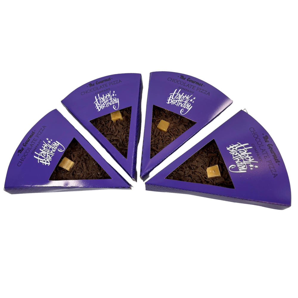 Happy Birthday Chocolate Pizza Slices